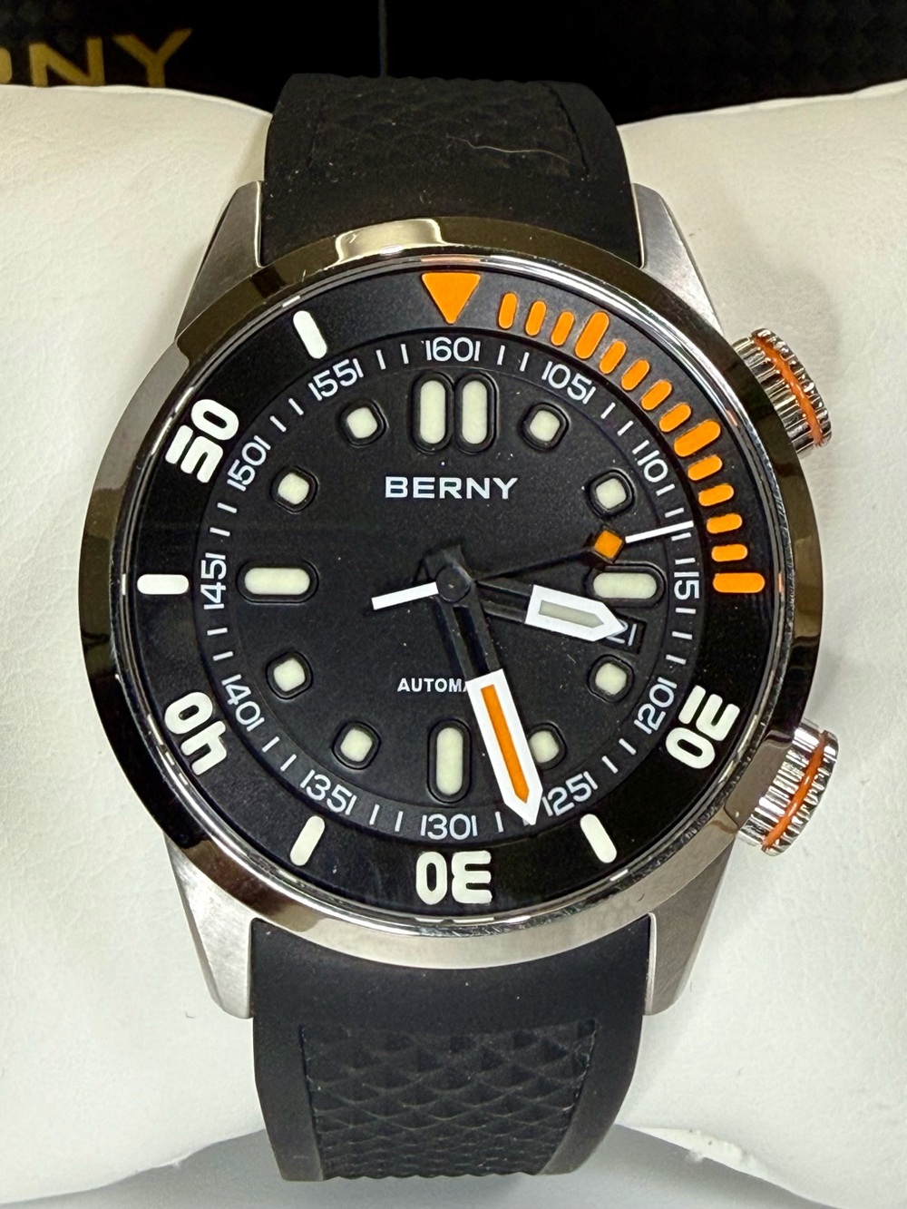 Berny Compressor Date Double Crown Dive Mens Watch
